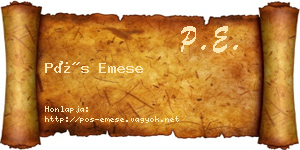 Pós Emese névjegykártya